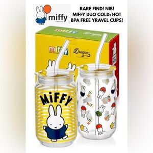 NIB! MIFFY DUO COLD/HOT TRAVEL CUPS, UNBREAKABLE, BPA FREE & MORE! 2 IN ONE!